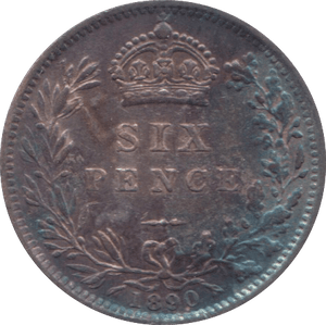 1890 SIXPENCE ( EF ) 11 - Sixpence - Cambridgeshire Coins