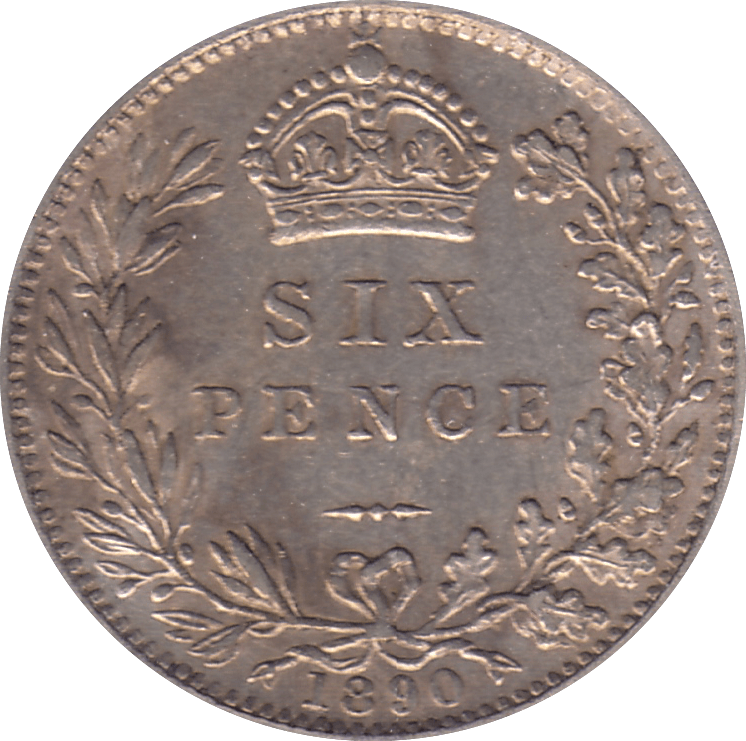 1890 SIXPENCE ( EF ) - Sixpence - Cambridgeshire Coins