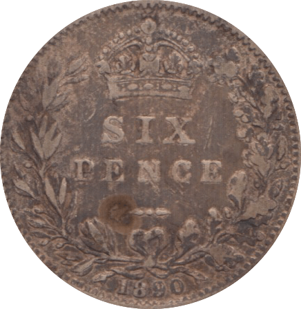 1890 SIXPENCE ( FINE ) 4 - Sixpence - Cambridgeshire Coins