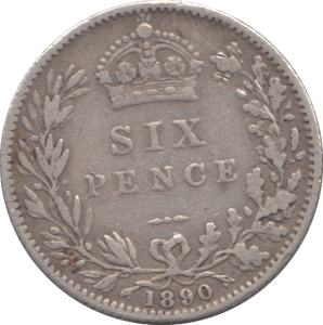 1890 SIXPENCE ( GF ) 3 - Sixpence - Cambridgeshire Coins