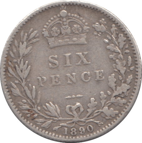 1890 SIXPENCE ( GF ) 3 - Sixpence - Cambridgeshire Coins
