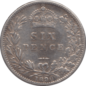 1890 SIXPENCE ( GVF ) 2 - Sixpence - Cambridgeshire Coins
