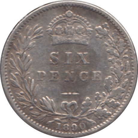 1890 SIXPENCE ( GVF ) 2 - Sixpence - Cambridgeshire Coins