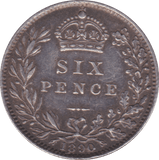 1890 SIXPENCE ( GVF ) - Sixpence - Cambridgeshire Coins