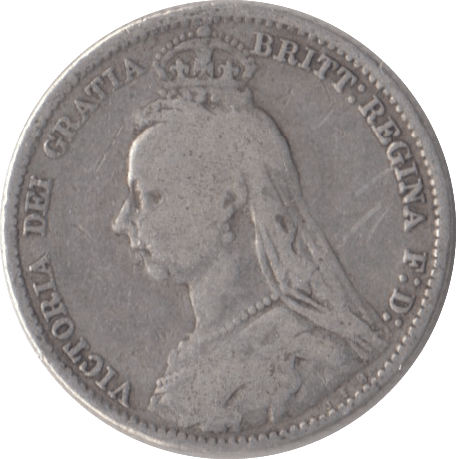 1890 SIXPENCE ( NF ) - Sixpence - Cambridgeshire Coins