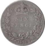 1890 SIXPENCE ( NF ) - Sixpence - Cambridgeshire Coins