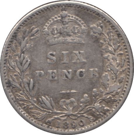1890 SIXPENCE ( VF ) - Sixpence - Cambridgeshire Coins