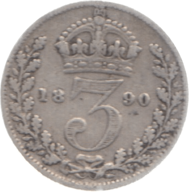 1890 THREEPENCE ( FINE ) 3 - Threepence - Cambridgeshire Coins
