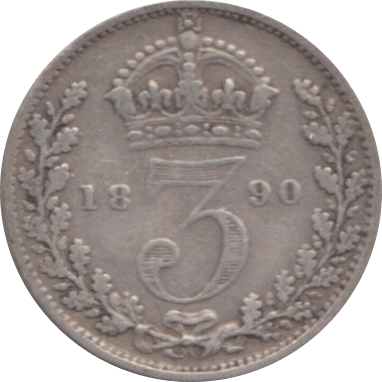 1890 THREEPENCE ( FINE ) - Threepence - Cambridgeshire Coins