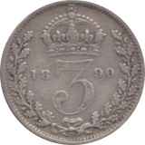 1890 THREEPENCE ( FINE ) - Threepence - Cambridgeshire Coins