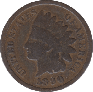 1890 USA ONE CENT - WORLD COINS - Cambridgeshire Coins