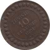 1891 10 CENTIMES TUNISIA - WORLD COIN - Cambridgeshire Coins