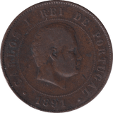 1891 20 REIS PORTUGAL - WORLD COINS - Cambridgeshire Coins