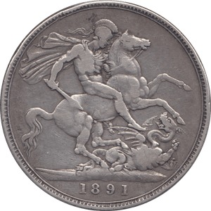 1891 CROWN ( FINE ) 3 - Crown - Cambridgeshire Coins