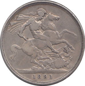 1891 CROWN ( FINE ) 4 - Crown - Cambridgeshire Coins