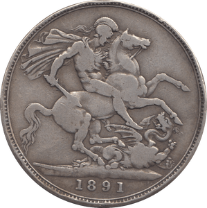 1891 CROWN ( FINE ) 5 - CROWN - Cambridgeshire Coins