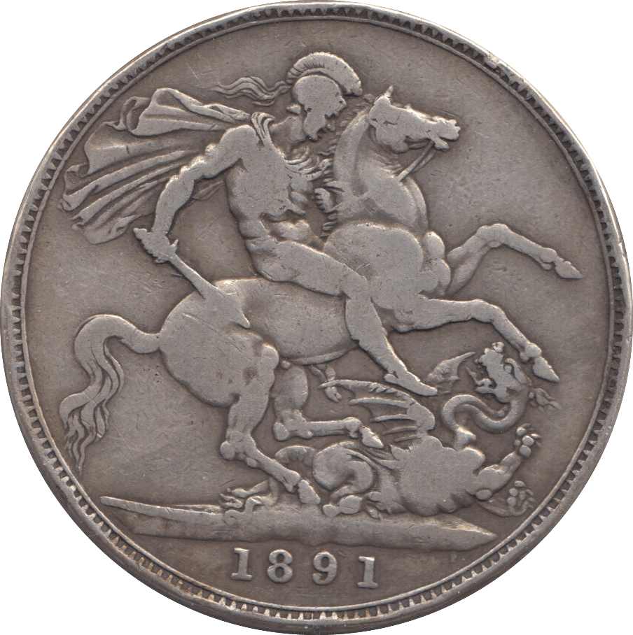 1891 CROWN ( FINE ) 5 - CROWN - Cambridgeshire Coins