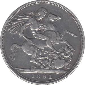 1891 CROWN ( FINE ) 6 - CROWN - Cambridgeshire Coins