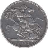 1891 CROWN ( FINE ) 6 - CROWN - Cambridgeshire Coins