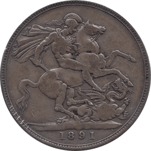 1891 CROWN ( FINE ) - Crown - Cambridgeshire Coins