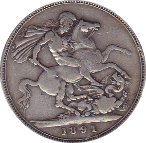 1891 CROWN ( GF ) B - Crown - Cambridgeshire Coins
