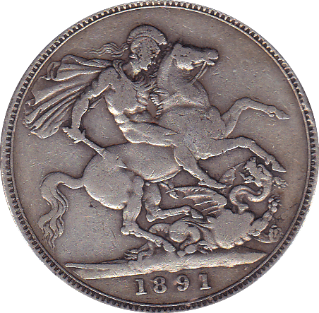 1891 CROWN ( GF ) B - Crown - Cambridgeshire Coins
