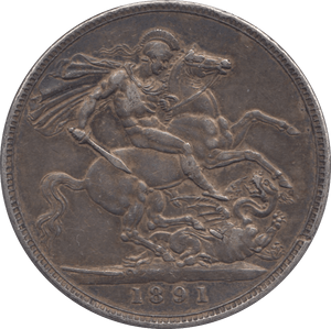 1891 CROWN ( GVF ) 3 - Crown - Cambridgeshire Coins