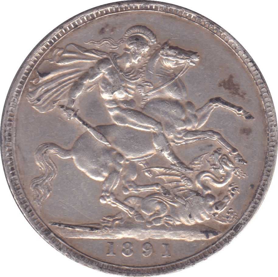 1891 CROWN ( GVF ) B - Crown - Cambridgeshire Coins