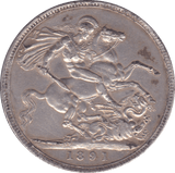1891 CROWN ( GVF ) B - Crown - Cambridgeshire Coins