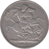 1891 CROWN ( NF ) 2 - CROWN - Cambridgeshire Coins