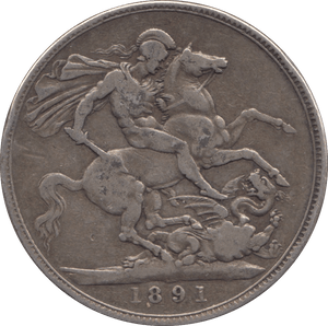 1891 CROWN ( VF ) 2 - Crown - Cambridgeshire Coins