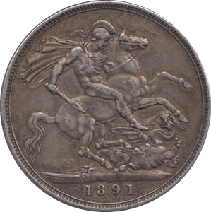 1891 CROWN ( VF ) 5 - CROWN - Cambridgeshire Coins