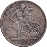 1891 CROWN ( VF ) - CROWN - Cambridgeshire Coins
