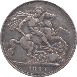 1891 CROWN ( VF ) - Crown - Cambridgeshire Coins