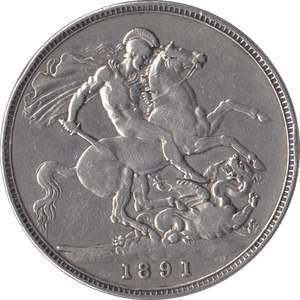 1891 CROWN ( VF ) - Crown - Cambridgeshire Coins