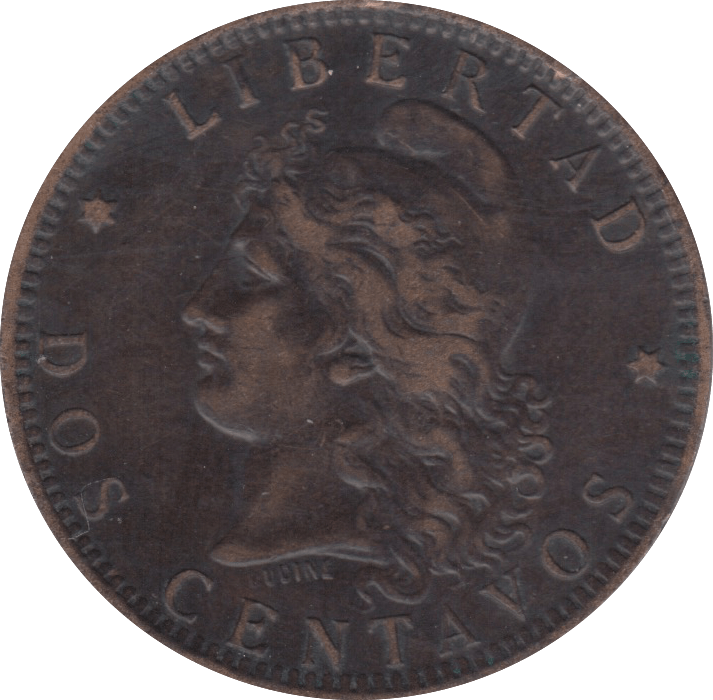 1891 DOS CENTAVOS ARGENTINA - WORLD COINS - Cambridgeshire Coins
