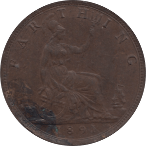 1891 FARHTING 2 ( AUNC ) 64 - Farthing - Cambridgeshire Coins