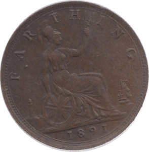 1891 FARTHING ( EF ) 18 - Farthing - Cambridgeshire Coins