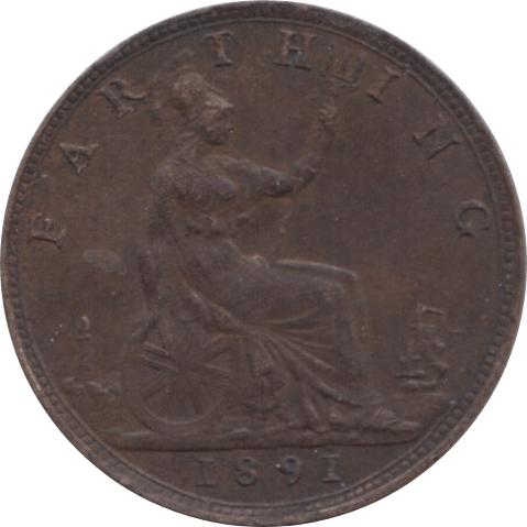 1891 FARTHING ( EF ) 1 - Farthing - Cambridgeshire Coins