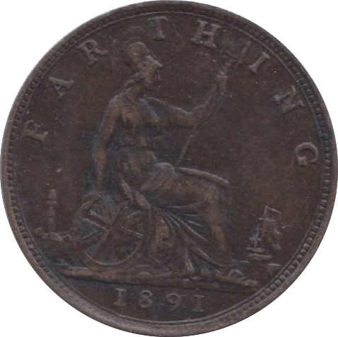 1891 FARTHING ( EF ) 23 - Farthing - Cambridgeshire Coins