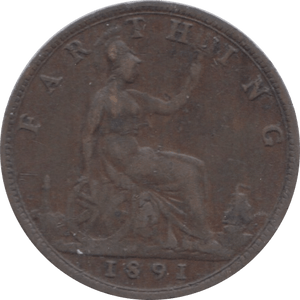1891 FARTHING ( FAIR ) - Farthing - Cambridgeshire Coins