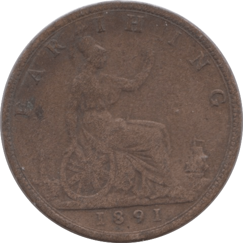 1891 FARTHING ( FINE ) - Farthing - Cambridgeshire Coins