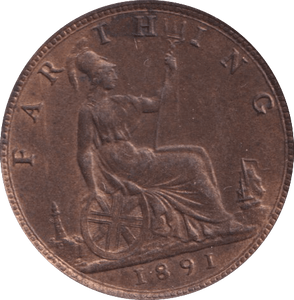 1891 FARTHING ( UNC ) - Farthing - Cambridgeshire Coins