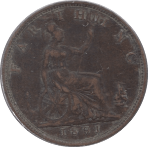 1891 FARTHING ( VF ) - Farthing - Cambridgeshire Coins