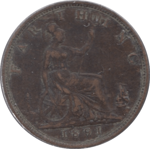 1891 FARTHING ( VF ) - Farthing - Cambridgeshire Coins