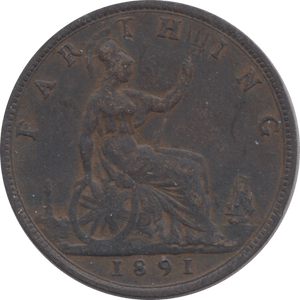 1891 FARTHING ( VF ) - Farthing - Cambridgeshire Coins