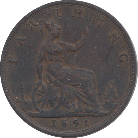 1891 FARTHING ( VF ) - Farthing - Cambridgeshire Coins