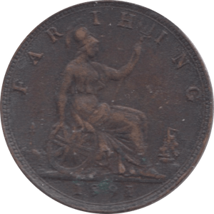 1891 FARTHING ( VF ) - Farthing - Cambridgeshire Coins