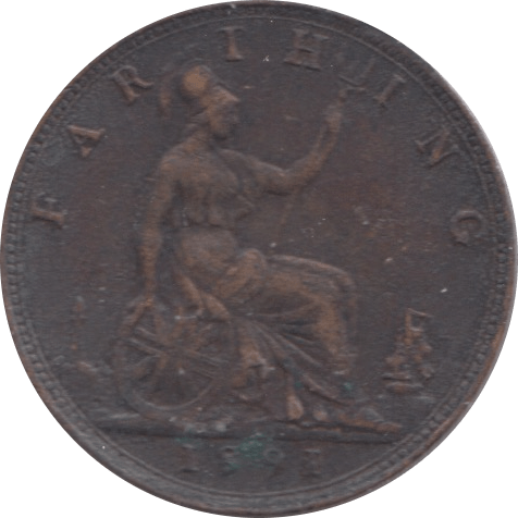 1891 FARTHING ( VF ) - Farthing - Cambridgeshire Coins