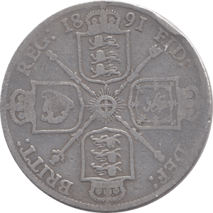1891 FLORIN ( FINE ) 4 - Florin - Cambridgeshire Coins